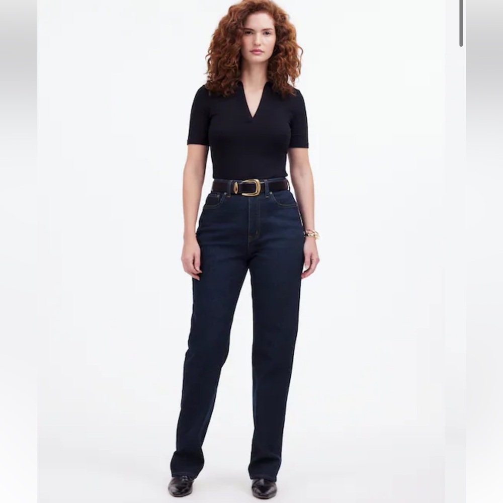 Madewell The Petite Curvy '90s Straight Jean in Norman Wash